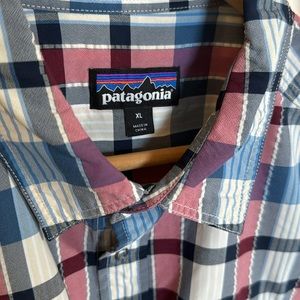 Patagonia snap button up shirt.
